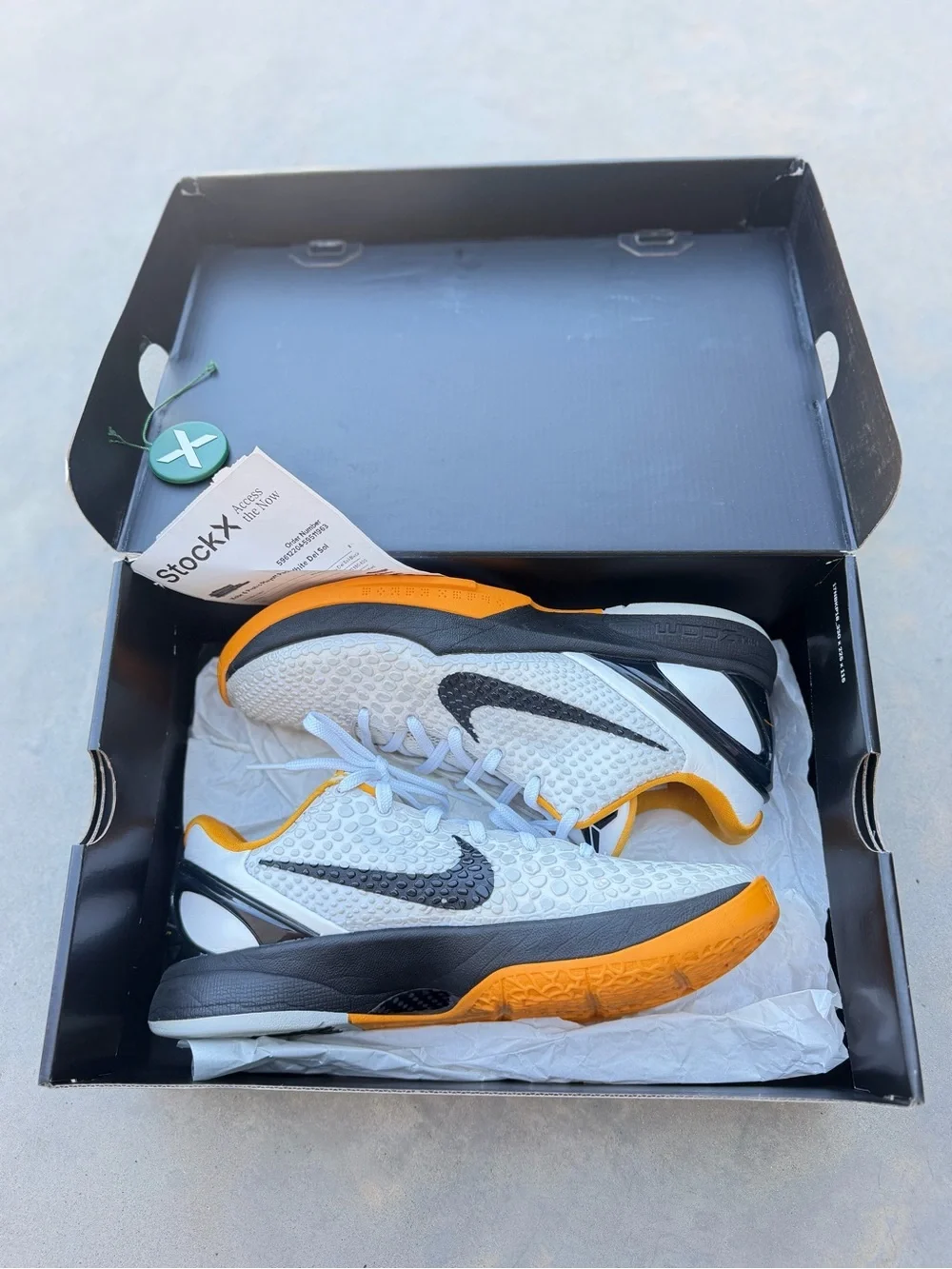 Nike Kobe 6 Protro Playoff Pack White Del Sol Shoes sz 8